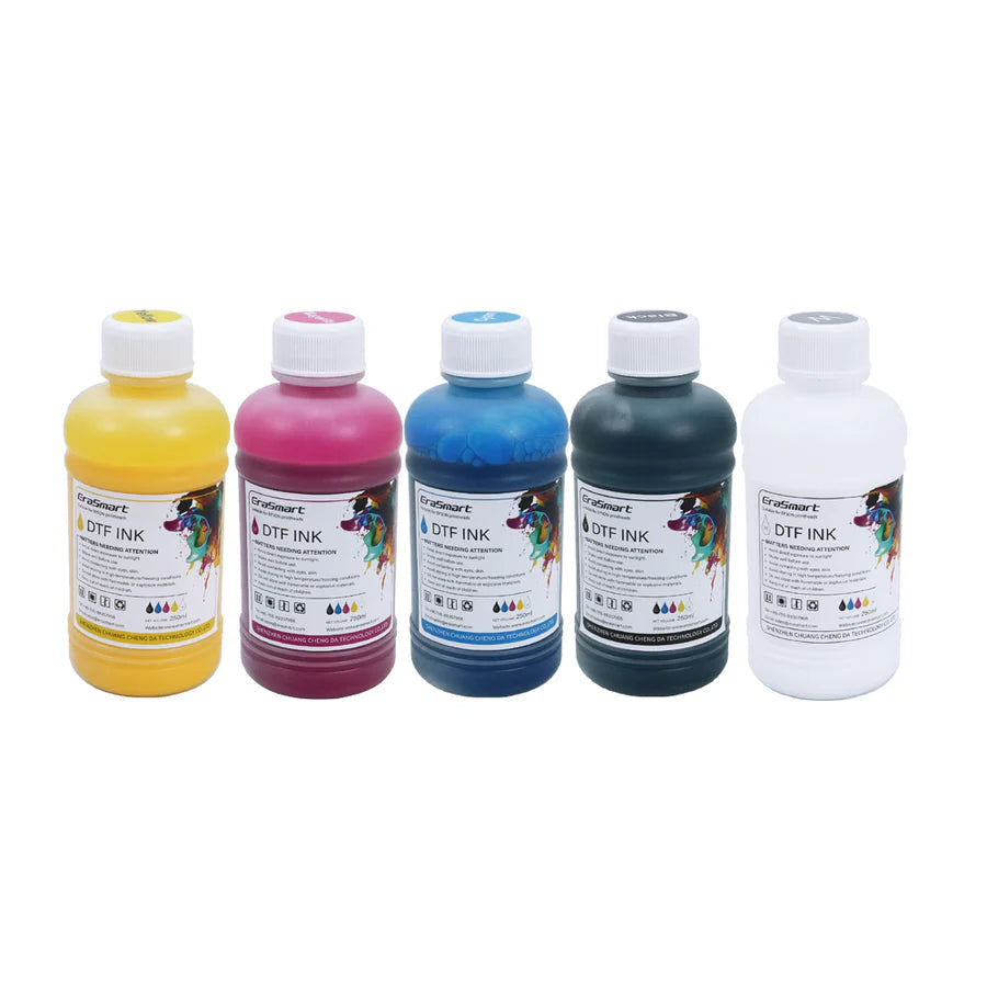 USA Warehouse Stock DTF Ink Direct to Film Ink 5 colors CMYKW 250ml/color