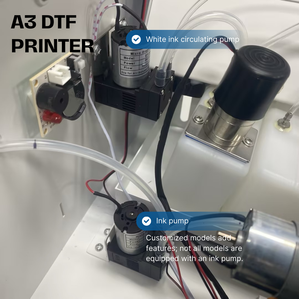 EraSmart Original Micro Diaphragm Pump White Ink Circulating Pump 800mm For A3 DTF Printer