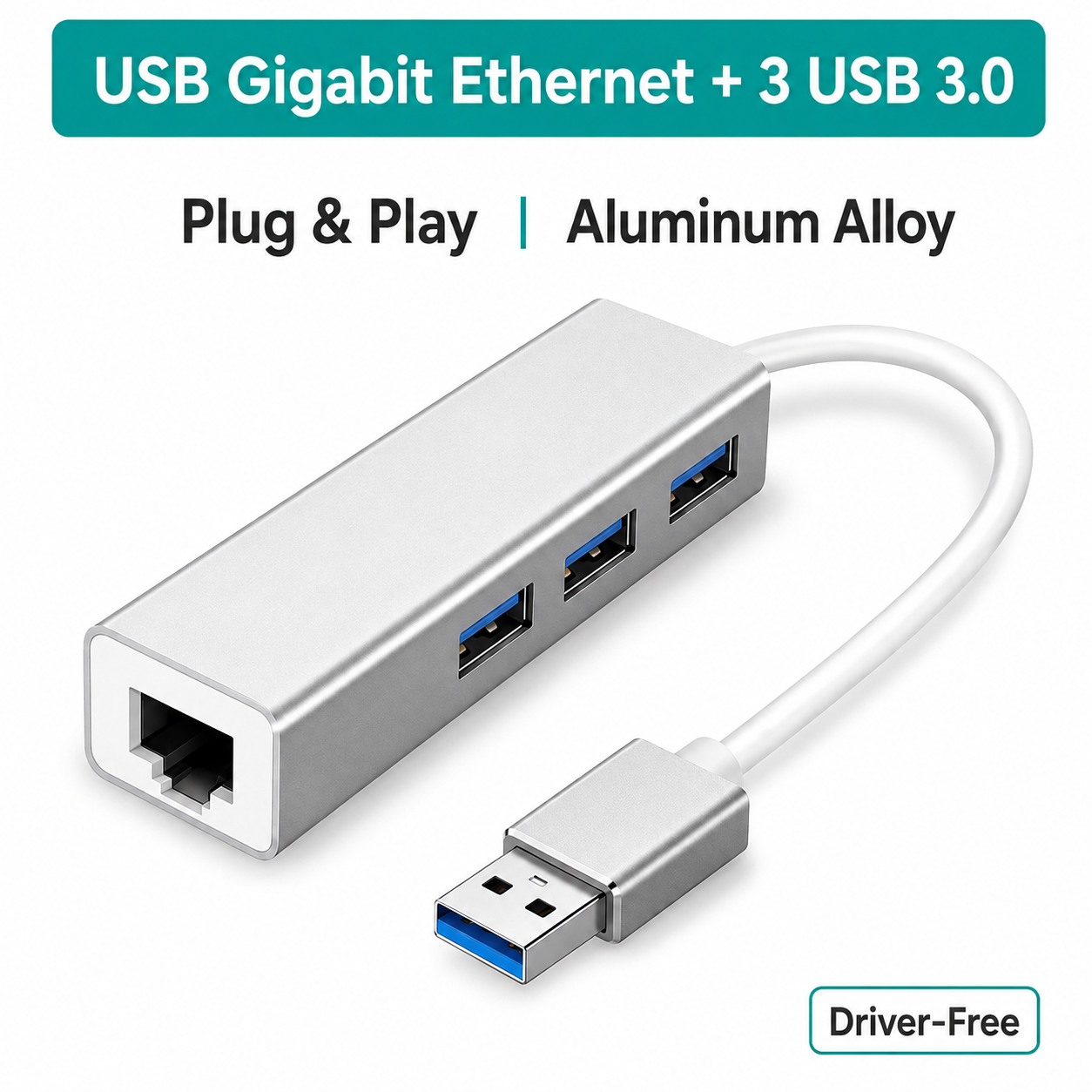 EraSmart 100Mbps USB to Gigabit Ethernet Adapter for Laptops